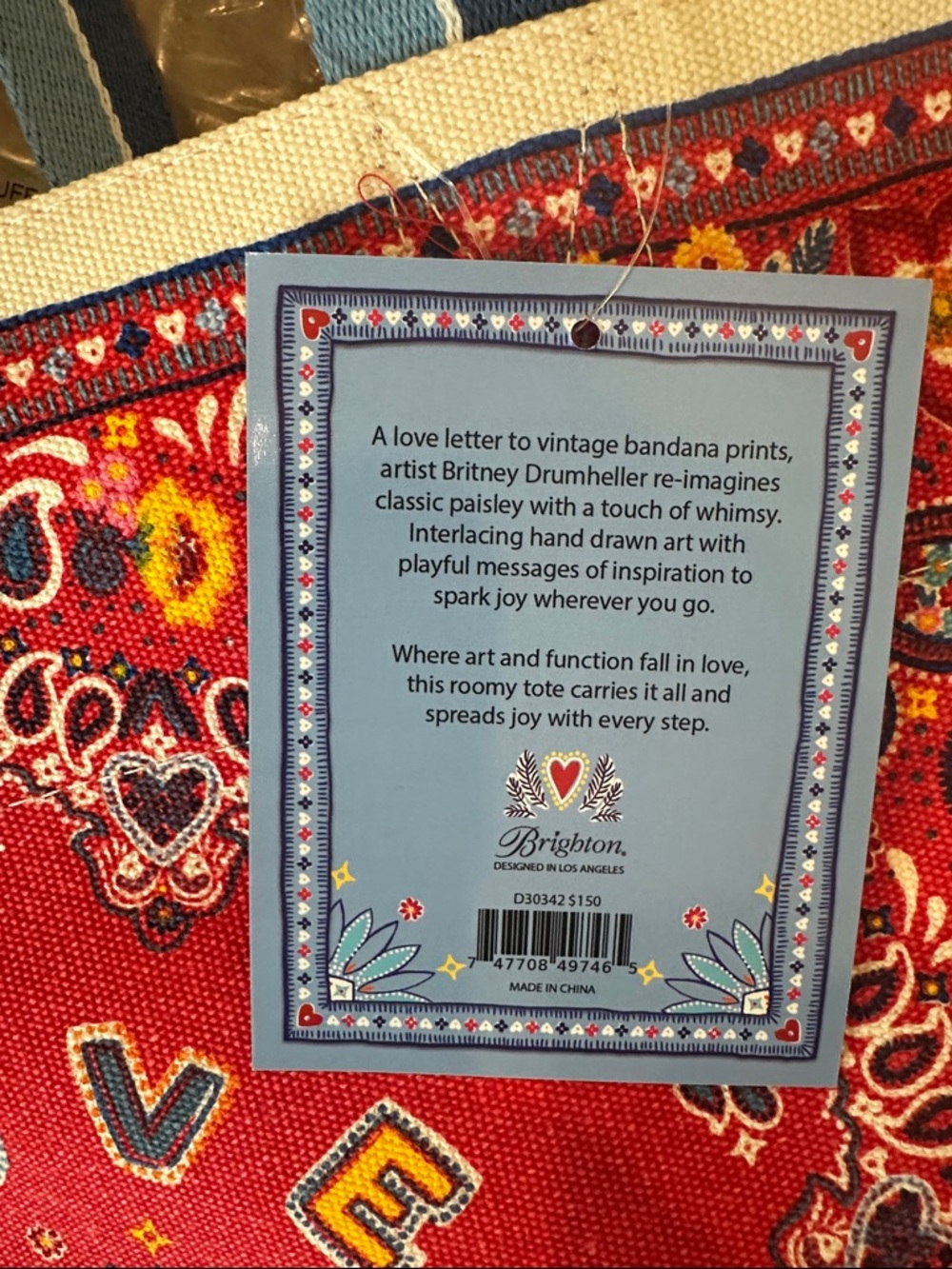New Brighton Bandana Love Tote - Picture 6 of 6